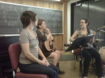 Gretchen Parlato, Rebecca Martin and Becca Stevens of TILLERY Songwriting Workshop Series